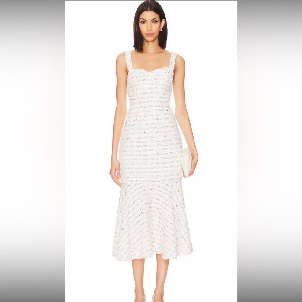 MISA Los Angeles Elegant White Sleeveless Dress